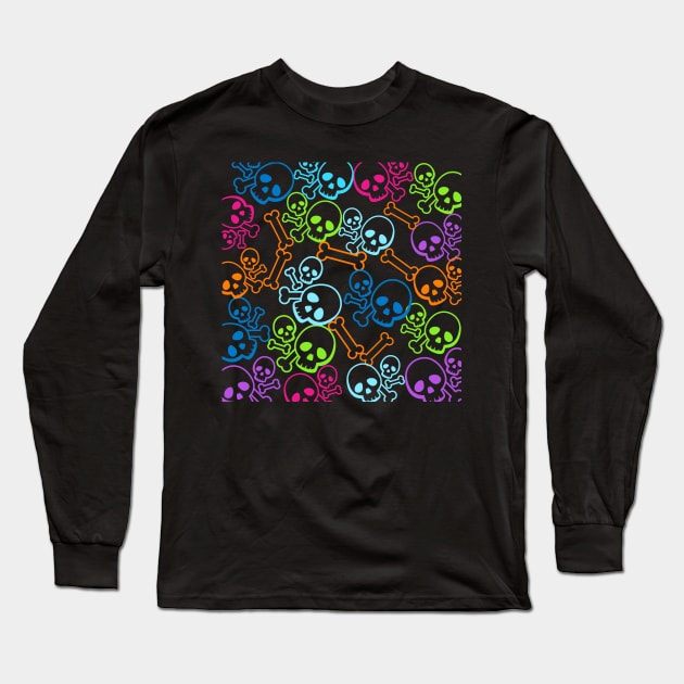 Skulls and bones Long Sleeve T-Shirt by DeraTobi